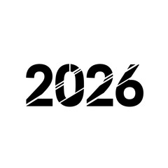 Stylized 2026 Year Number Design