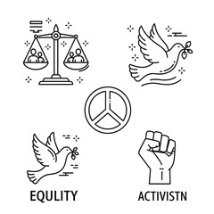 Empowering symbols of peace equality and activism a powerful visual for social justice campaigns and human rights advocacy