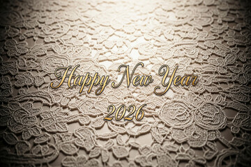 Happy new year celebration concept with golden balloon and icicles for winter holiday season