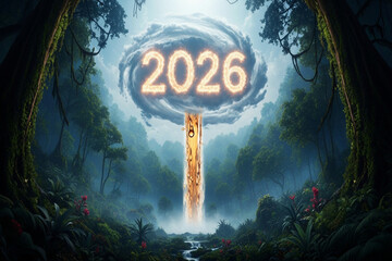 Celebrate new year 2026 with whiskey pouring in glass for new year party celebration and cheers to future