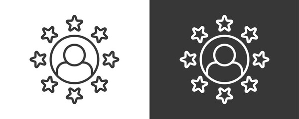Satisfaction Icon Set Vector Collection Isolated In Black And White