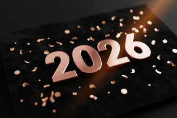 Celebrating new year 2026 with fireworks and crowd in city street at night happy new year celebration