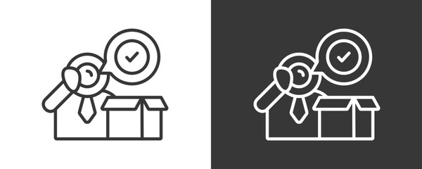 Inspection Icon Set Vector Collection Isolated In Black And White