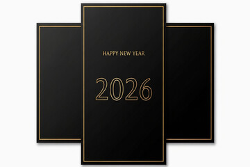 Luxury crown with diamonds and rubies featuring year two thousand twenty six on a red velvet background