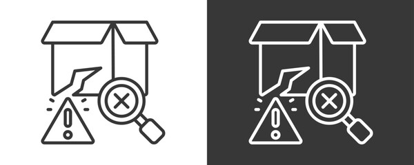 Defect Icon Set Vector Collection Isolated In Black And White