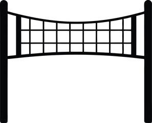 Volleyball Net Silhouette Icon. Sports Volleyball Net Silhouette Icon Symbol