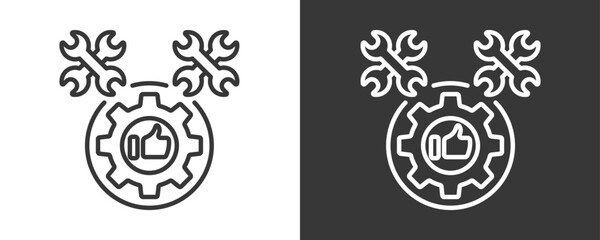 Maintenance Icon Set Vector Collection Isolated In Black And White