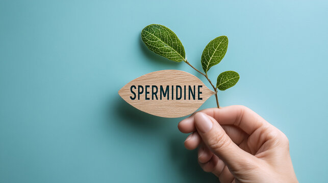Spermidine Supplement &mdash; Longevity, Autophagy, and Cellular Health Concept