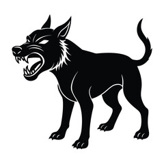 Obraz premium angry dog head vector art