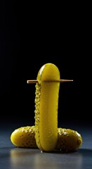 Crunchy, tangy pickle spears presented as a refreshing and savory snack option, perfect for a quick and flavorful bite. Enjoy this vibrant treat ,gourmet ,low calorie ,bite