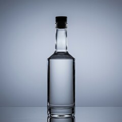Crystal clear distilled spirit, a versatile base for crafting diverse cocktails. Evokes refreshment and sophisticated enjoyment in various settings ,bottle ,cocktail ,blend