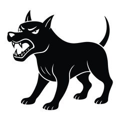 Obraz premium angry dog head vector art