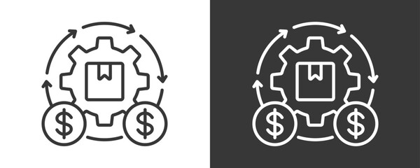 Cost Icon Set Vector Collection Isolated In Black And White