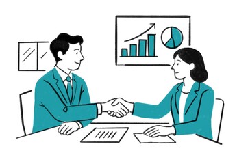 Concepto de negocio, alza de las ventas y marketing aplicado a las ventas