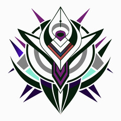 Striking geometric emblem design for branding, logo, or abstract artwork, originally a scalable vector graphic ready for your creative vision