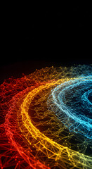 Abstract Connected Plexus Network Science Tech Background Gradient