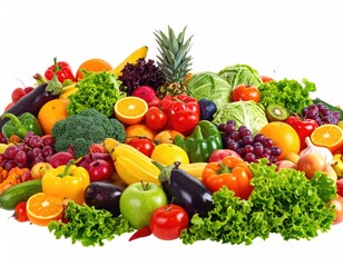 Assorted vibrant produce in a lush pile