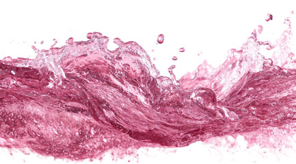 Pink liquid splash, abstract wave