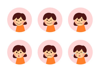 女の子の表情　セット