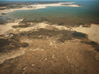 Arid Coastal Landscape from Above