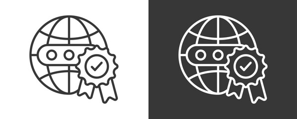 Fototapeta premium Iso Icon Set Vector Collection Isolated In Black And White