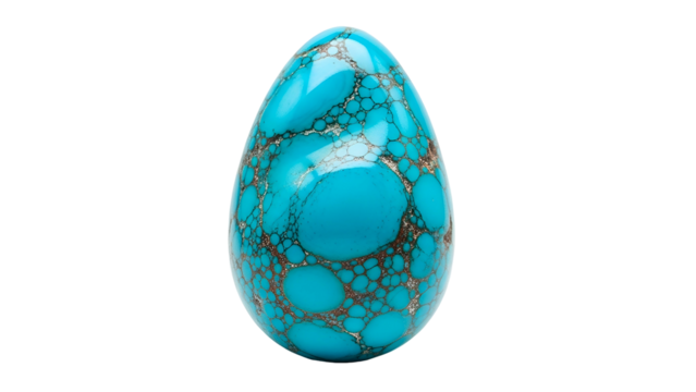 Polished semiprecious gemstone shaped like an ovoid rests against a deep black background