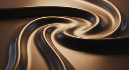 Swirling patterns of rich, dark chocolate and creamy caramel create a luxurious, fluid, and abstract background