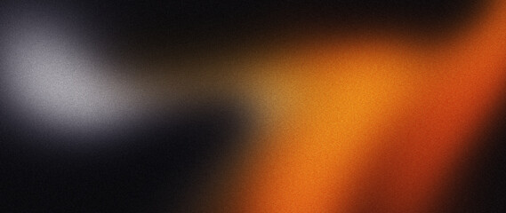 Black orange grey grainy texture background, with grain noise grungy empty space textured, abstract retro shine bright light and glow color gradient template poster banner backdrop cover design