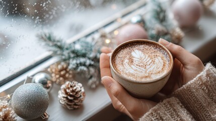 A person holding a cup of coffee