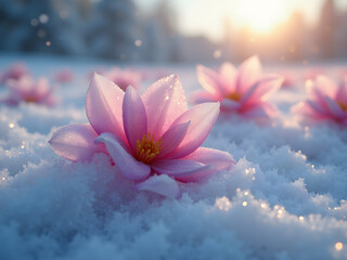 Blossoms Beneath Winter Light