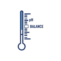 A vector illustration shows a thermometer-like graphic with pH balance indicators, representing the importance of maintaining equilibrium in various systems.