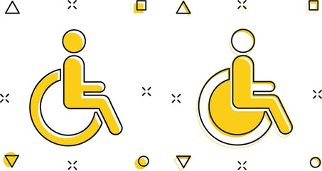Empowering accessibility symbol in vibrant yellow and white, representing inclusivity and support for diverse needs