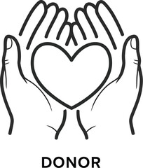 Caring hands gently cradle a heart symbolizing love, compassion, and charitable giving