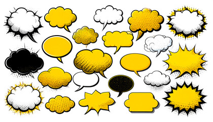 Comic Bubbles Cartoon Speech and Thought Balloon Collection