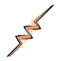 A hand-drawn, stylized graphic of a lightning bolt with a pink outline and golden, sparkling accents, evoking a sense of energy and dynamism on a white background.