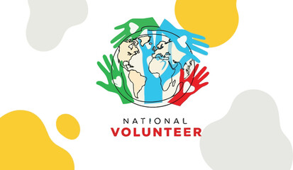 Celebrate National Volunteer Month with global hands uniting around our planet, spreading hope and community spirit this April