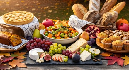 Fresh organic fruits and vegetables, colorful healthy food produce on a market stall