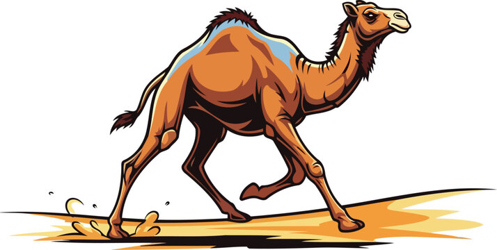 energetic desert runner illustrates the vibrant spirit of agile movement and speed, isolated on transparent background