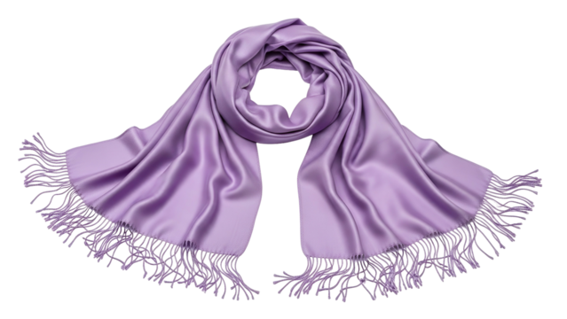 Luxurious satin stole draped elegantly against a solid black background