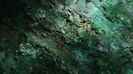 Textured green mossy surface