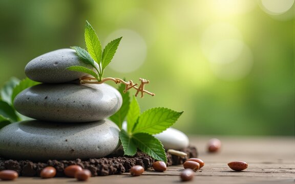 A holistic health workshop with natural remedies and acupuncture. High quality