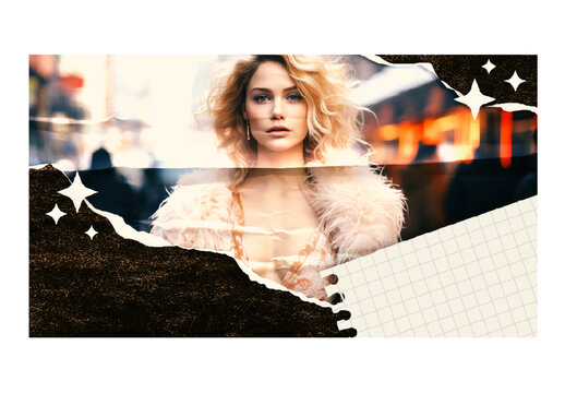 Black And White Collage Poster Photo Effect