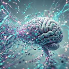 Unlock human potential with a vibrant brain illustration symbolizing intelligence, innovation, and neuroscience breakthroughs in modern medicine and technology