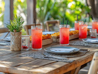 Traditional Juneteenth Spread with Rustic Decor