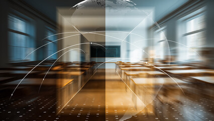 Digital Concept Art Symbolizing the Future of Education and Global Learning Networks