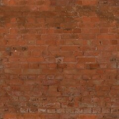 Distressed Textured Red Brown Brick Wall Detailed Background Surface