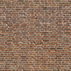 Fototapeta premium Rustic Distressed Brick Wall Seamless Pattern Industrial Architecture Backdrop