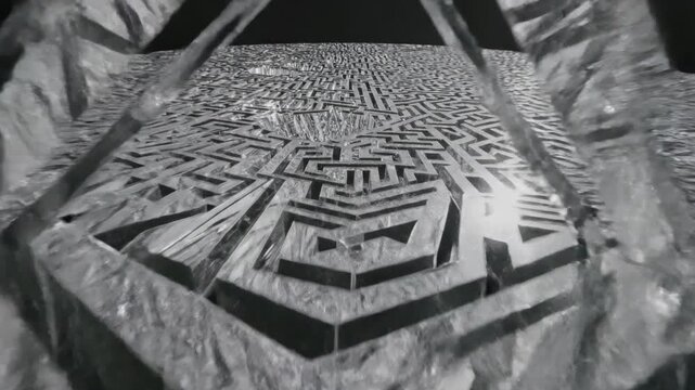 Abstract Geometric Design with Triangle Shapes and Perspective