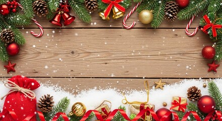 Marry Christmas And Happy New Year Background