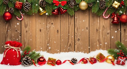Marry Christmas And Happy New Year Background